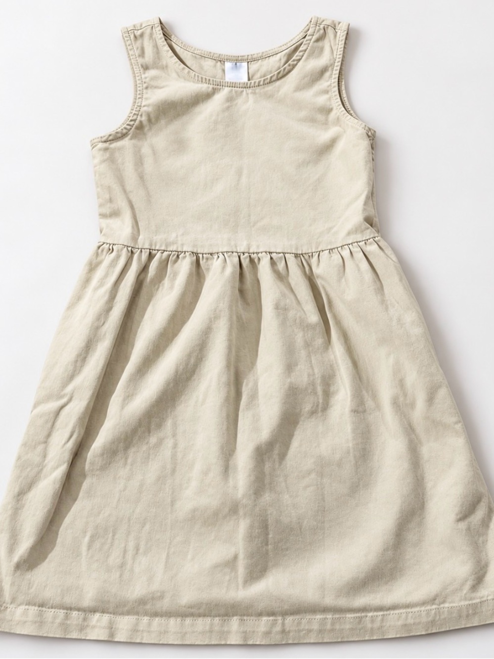 GAP Cream Sleeveless Gathered Skirt Dress
